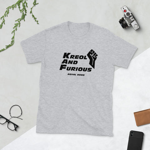 T-shirt Unisexe KAF : Kreol And Furious - Monochrome