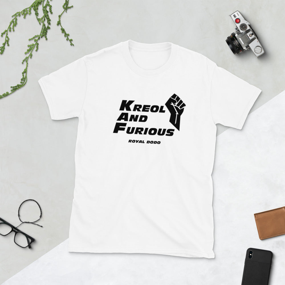 T-shirt Unisexe KAF : Kreol And Furious - Monochrome